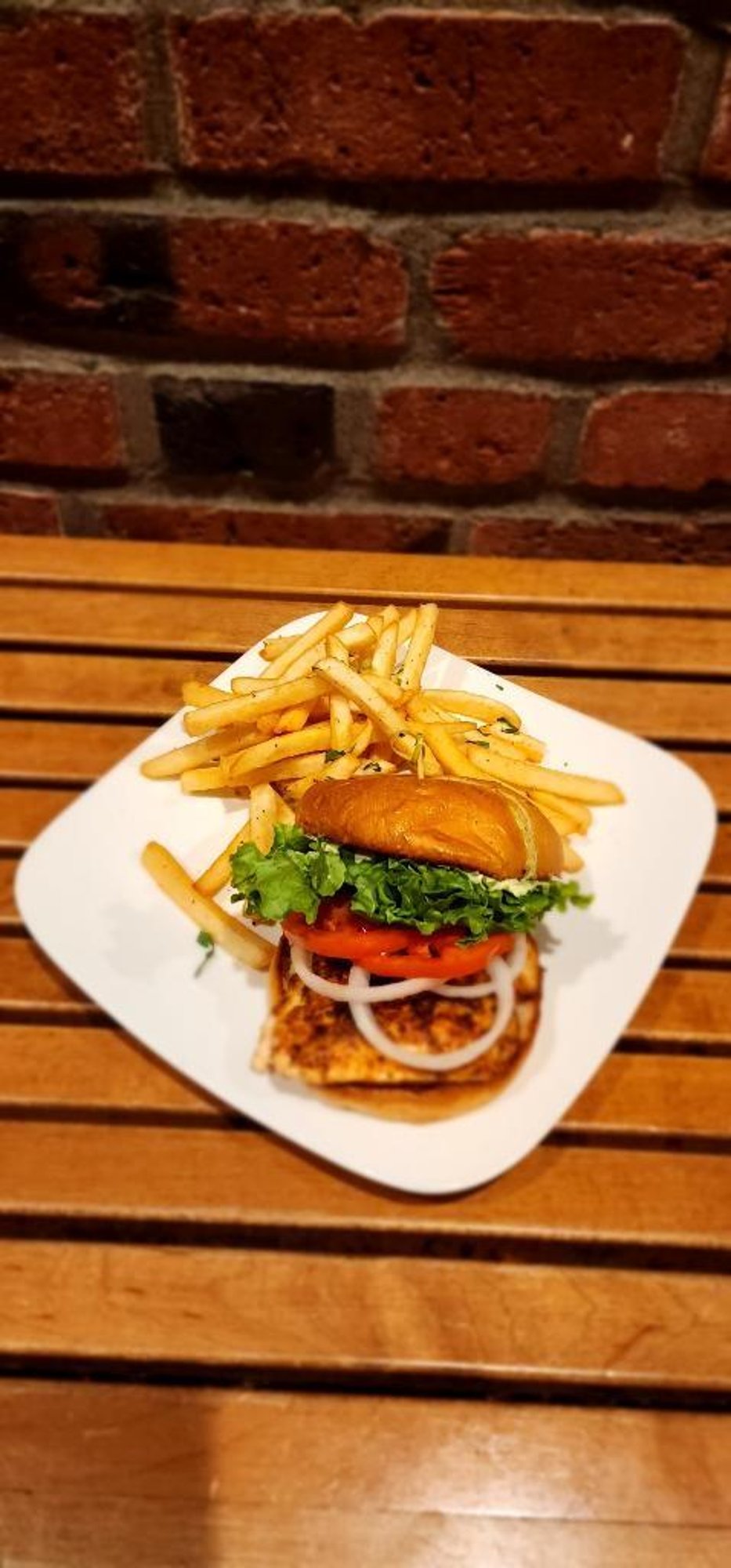 Blackened Salmon Burger
