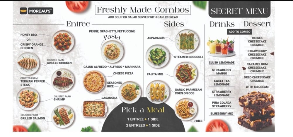 1 Entree + 1 Side + 1 Veggie
