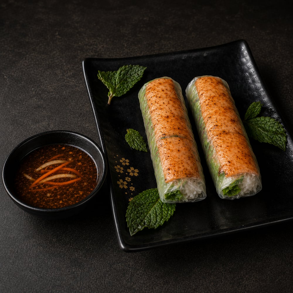 [5A] Sugarcane Shrimp Spring Rolls