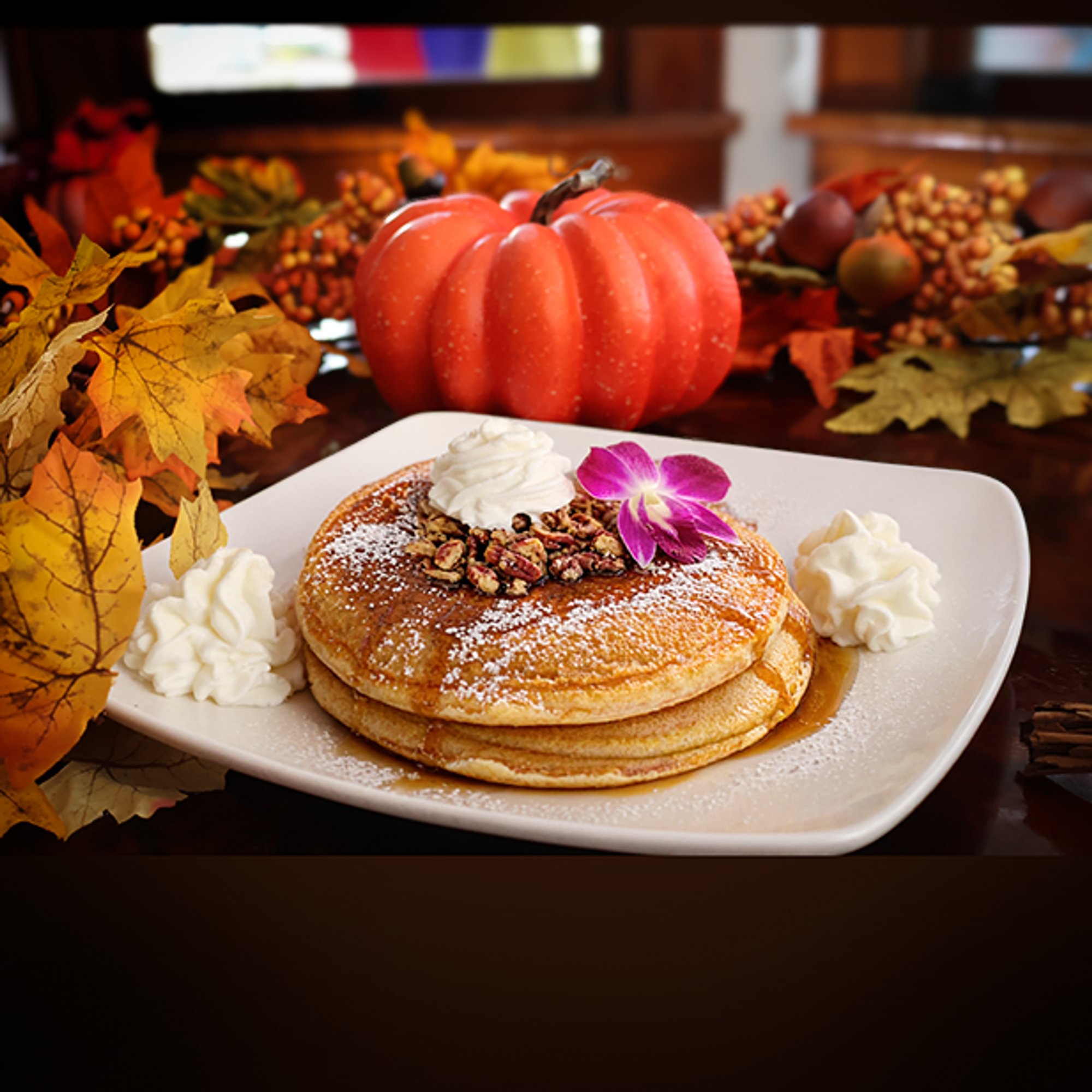 Pecan 2 Pancakes or One Waffle