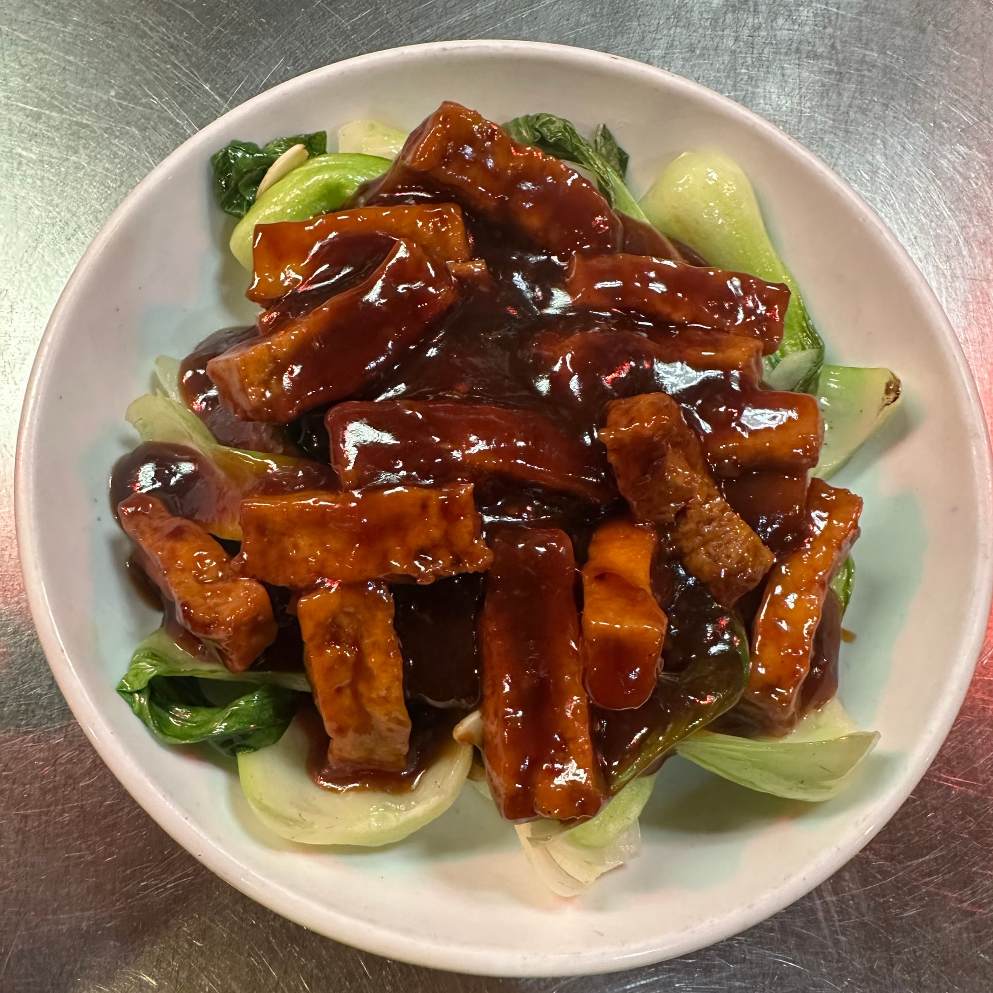 Tofu & Baby Bok Choy W/Hot Garlic Sauce