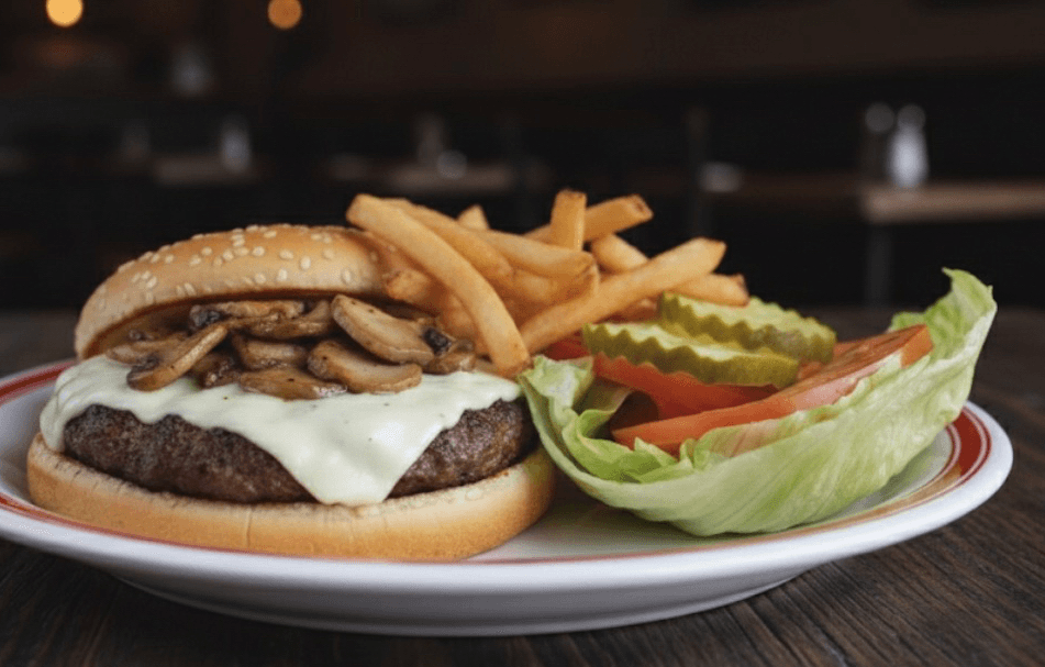 Mushroom Swiss Burger Combo