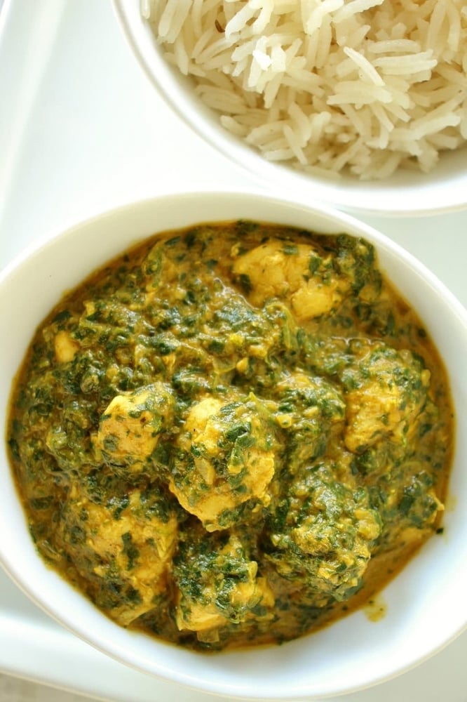 Saag Chicken Curry (North Indian Style) - Very Popular Item