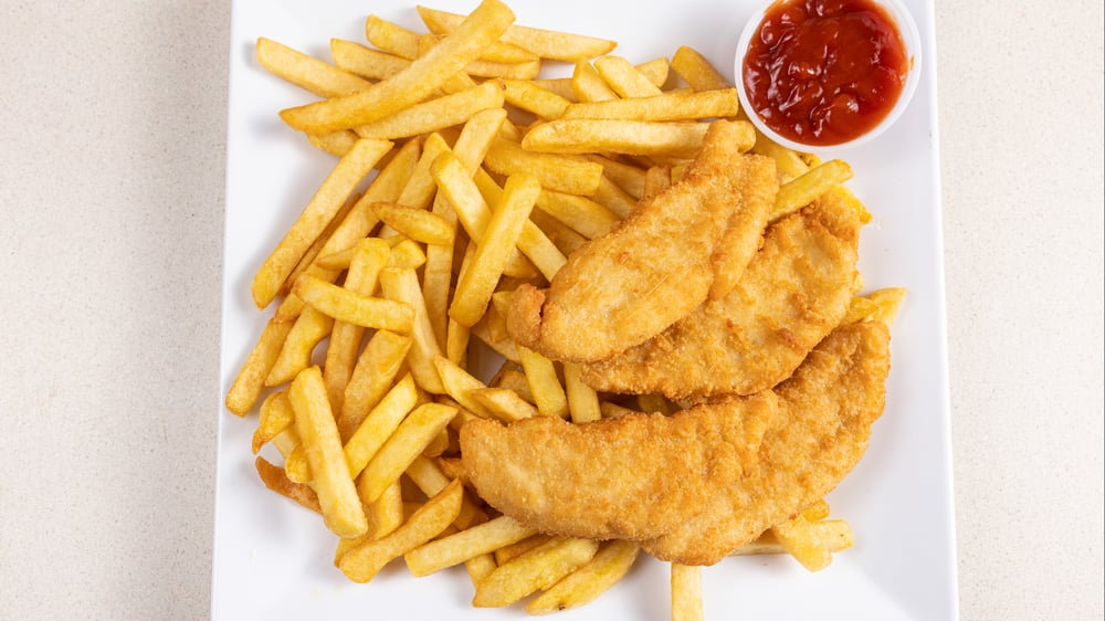 Chicken Fingers with French Fries