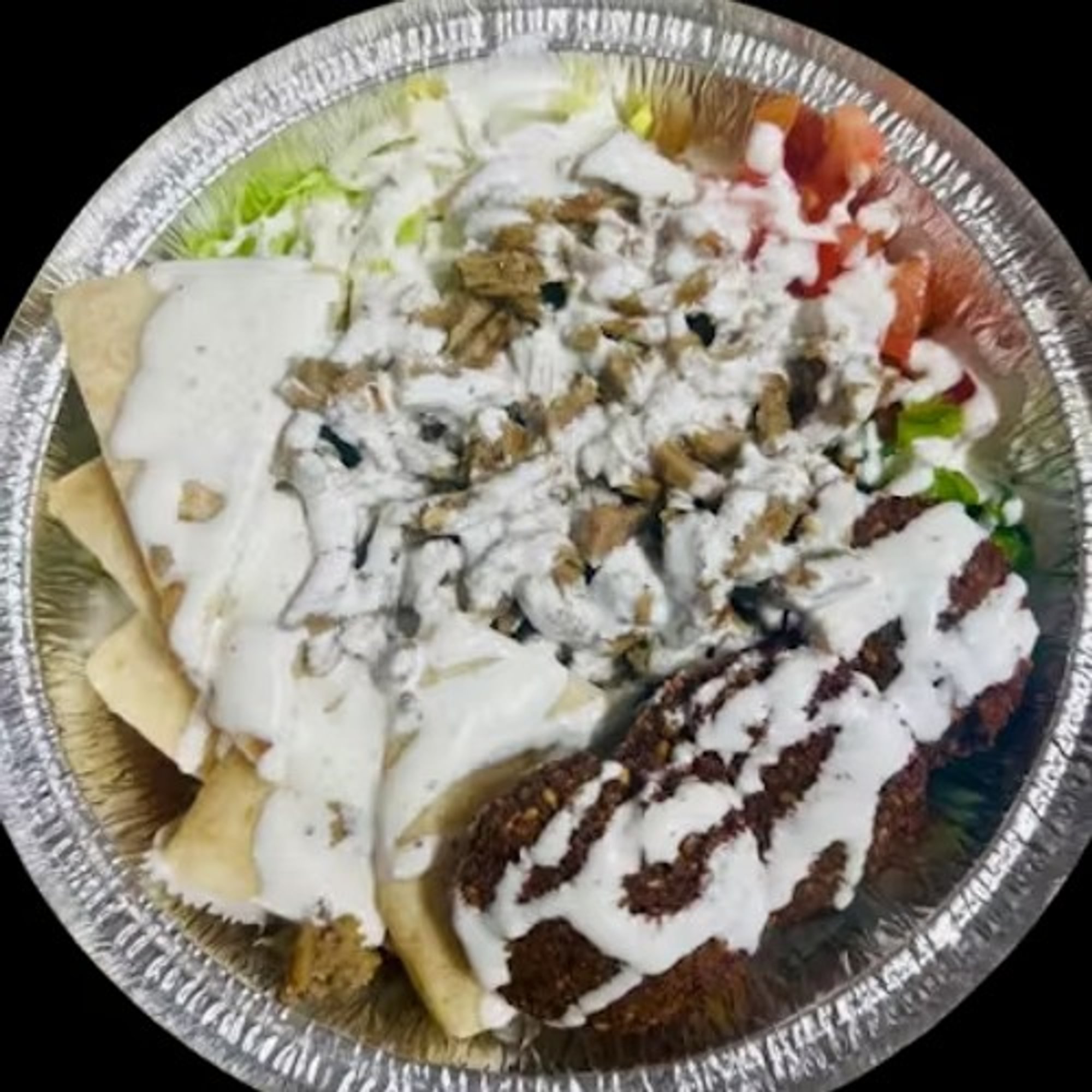 Beef, Lamb & Falafel Over Rice