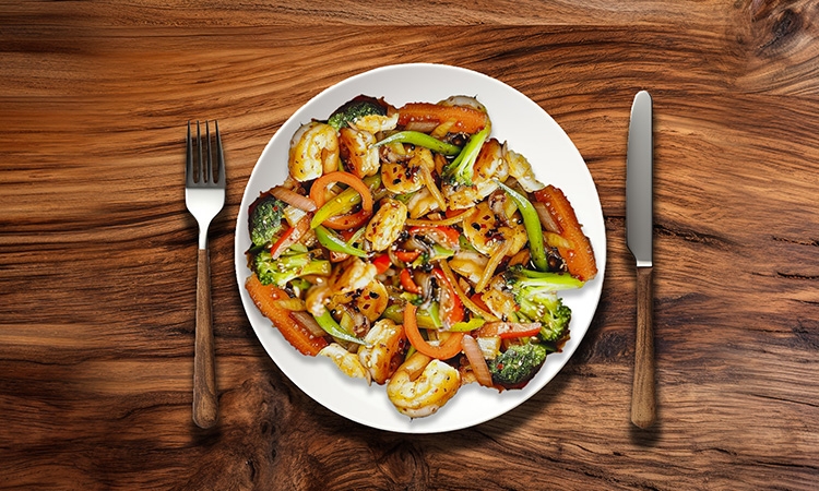 Grilled Shrimp Stir-Fry (Dinner)