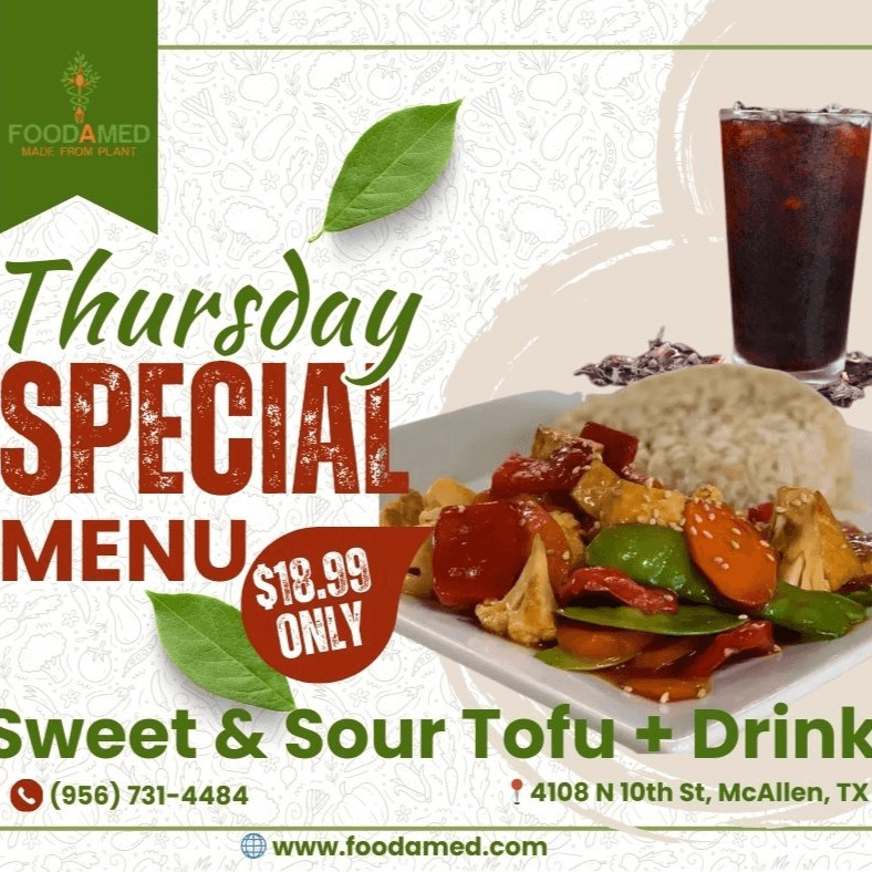 Thursday - Sweet & Sour Tofu + Drink