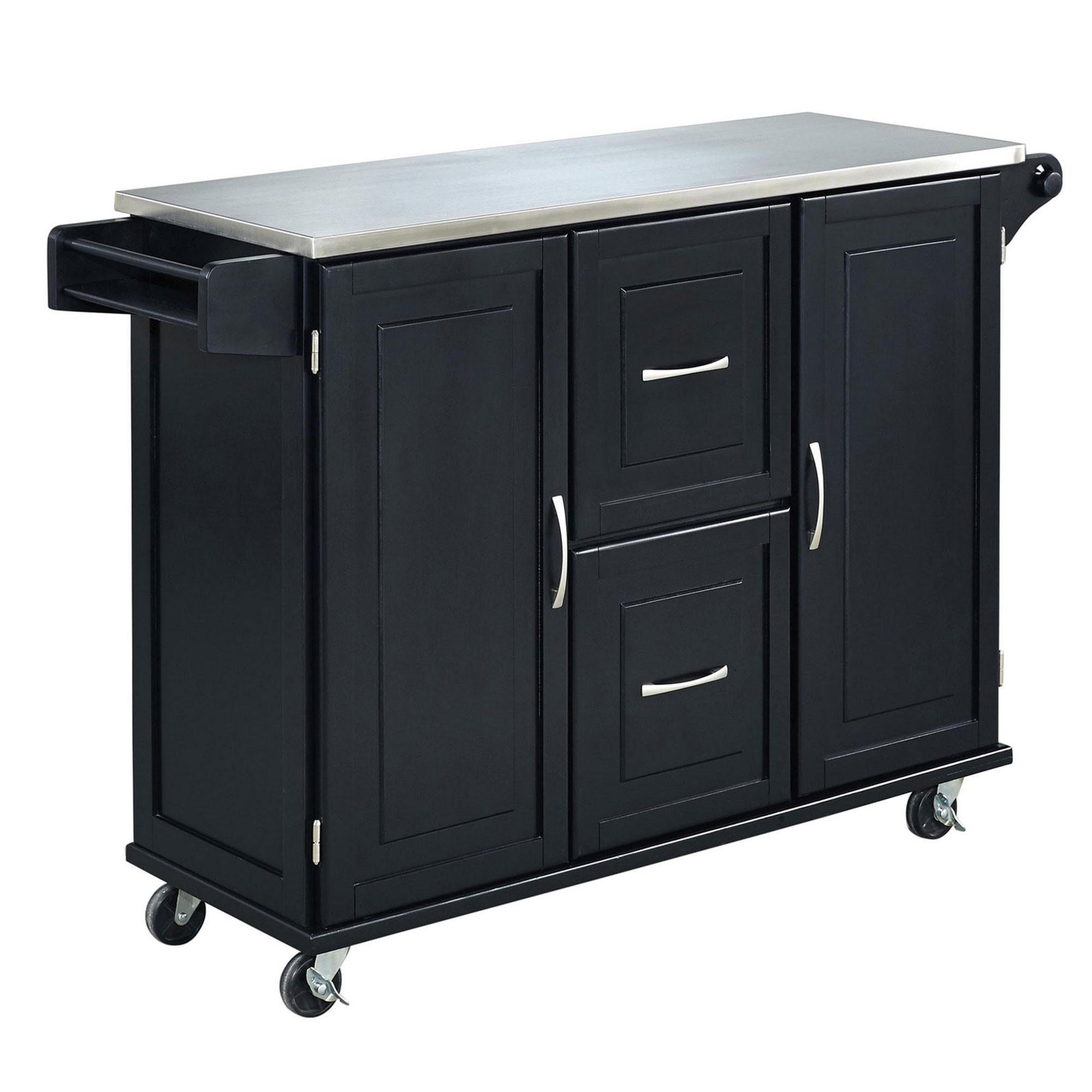 Dolly Madison Kitchen Cart Black/Metal
