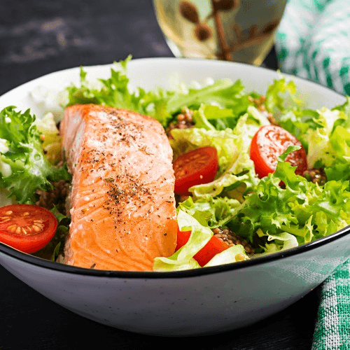 Baked Salmon Salad