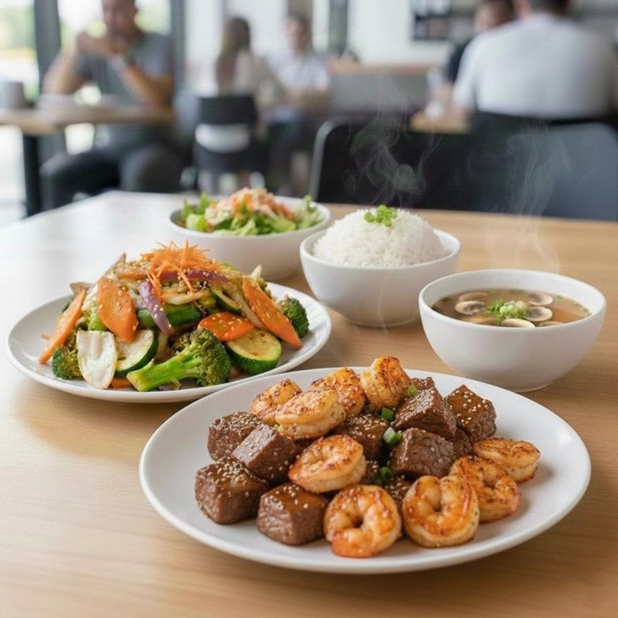 Lunch Hi Shrimp & Steak (H Salad)