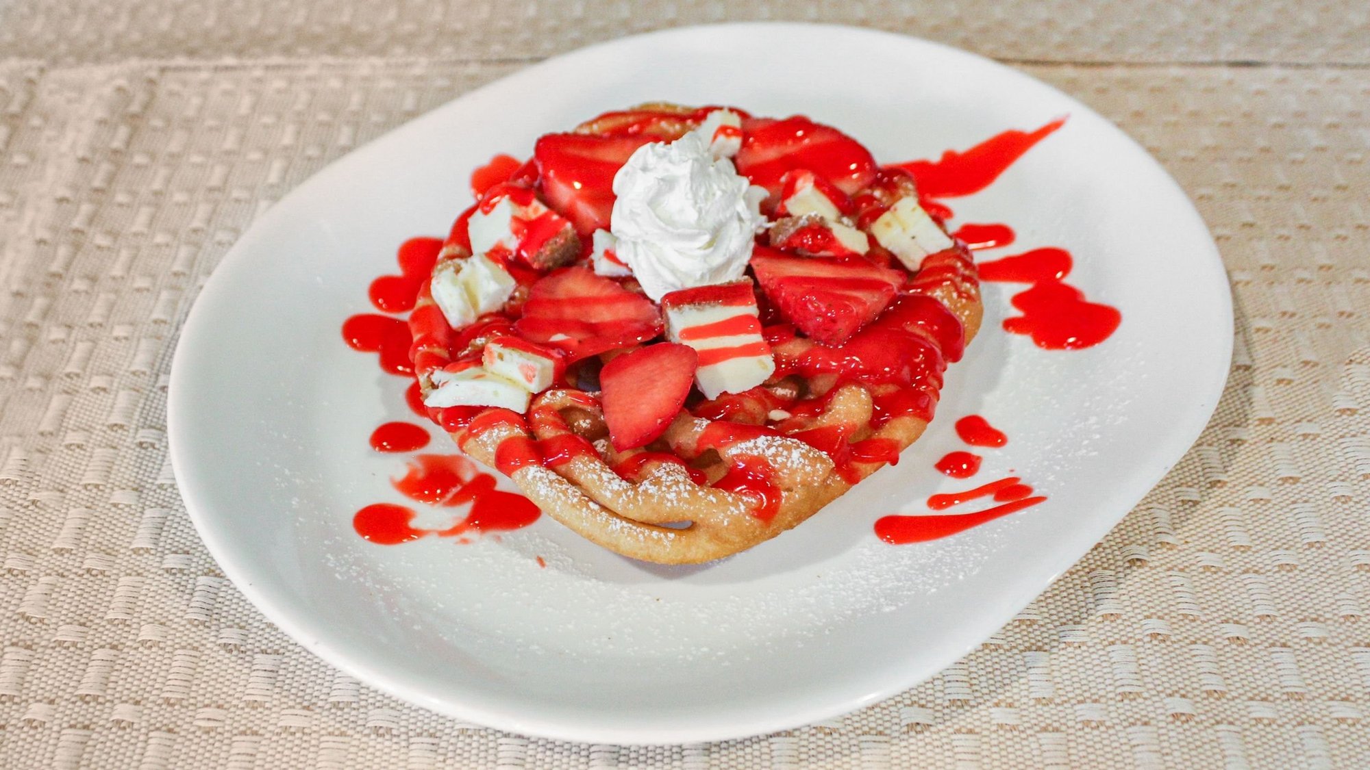 Strawberry Cheesecake Funnel Cake