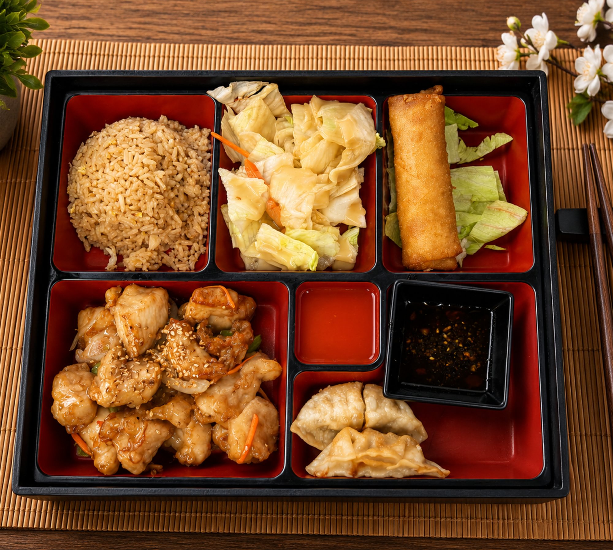 BB2. Sesame chicken bento box