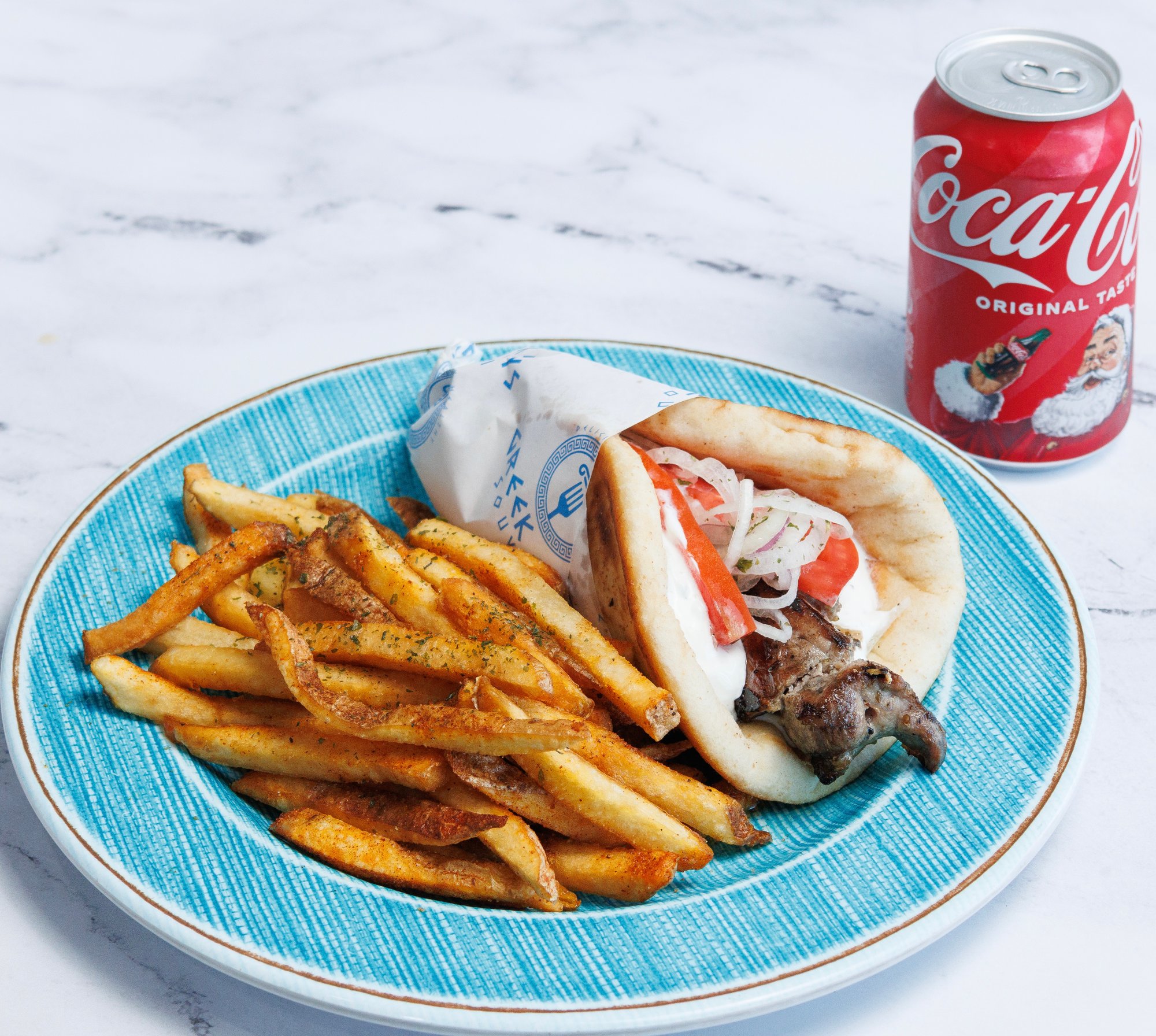 PORK SOUVLAKI PITA COMBO