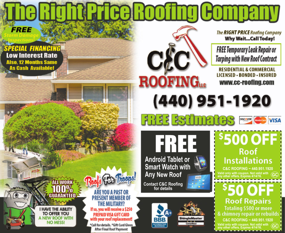 C &amp; C Roofing, Sheetmetal &amp; Construction Logo