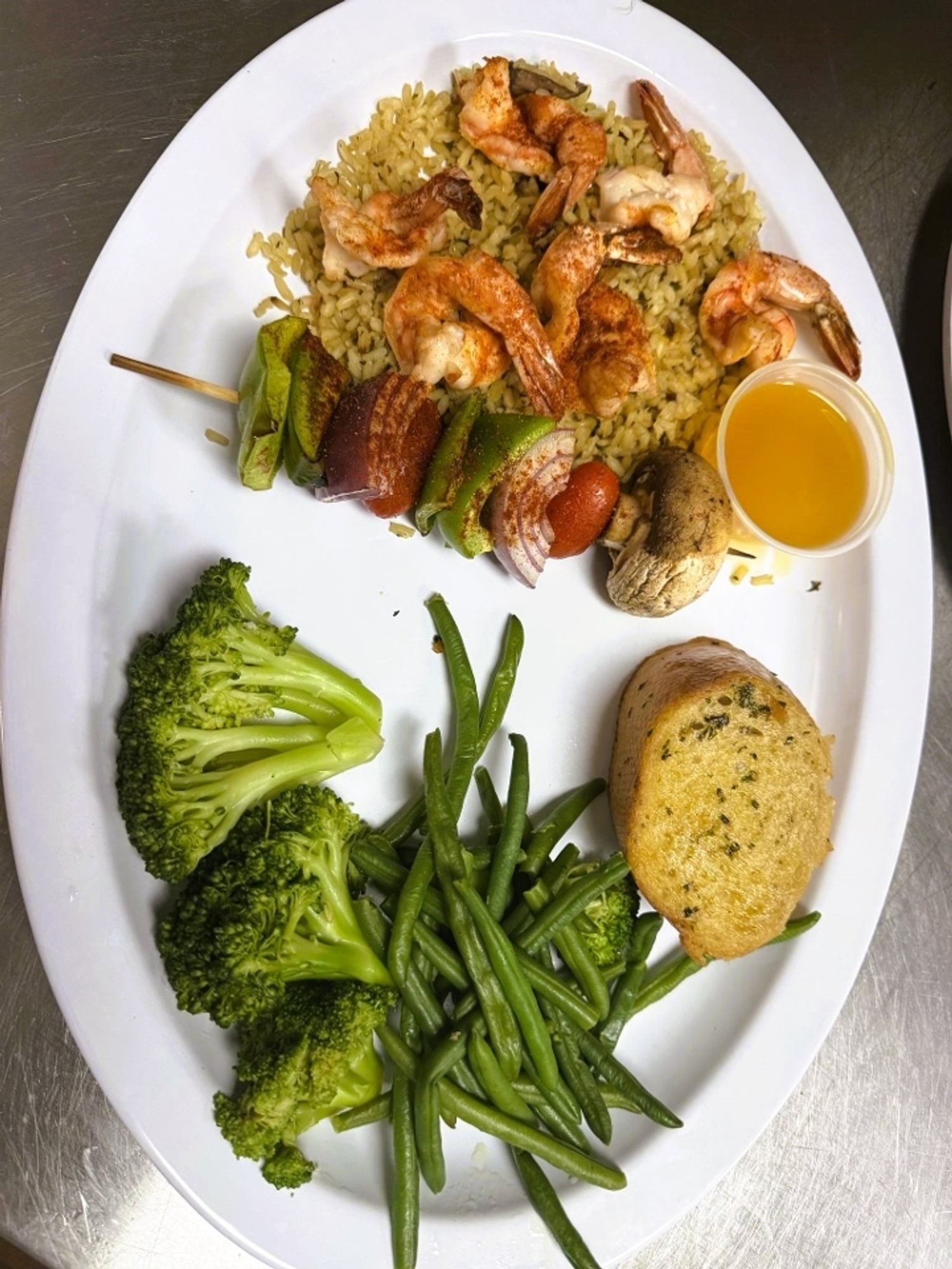 Half Shrimp and Veggies Kabob