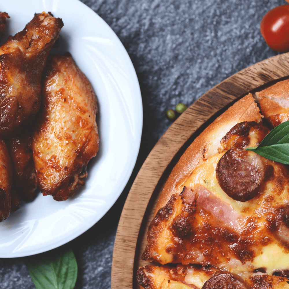 Pizza & Wings Combo: Large Cheese Pizza & 10 Wings