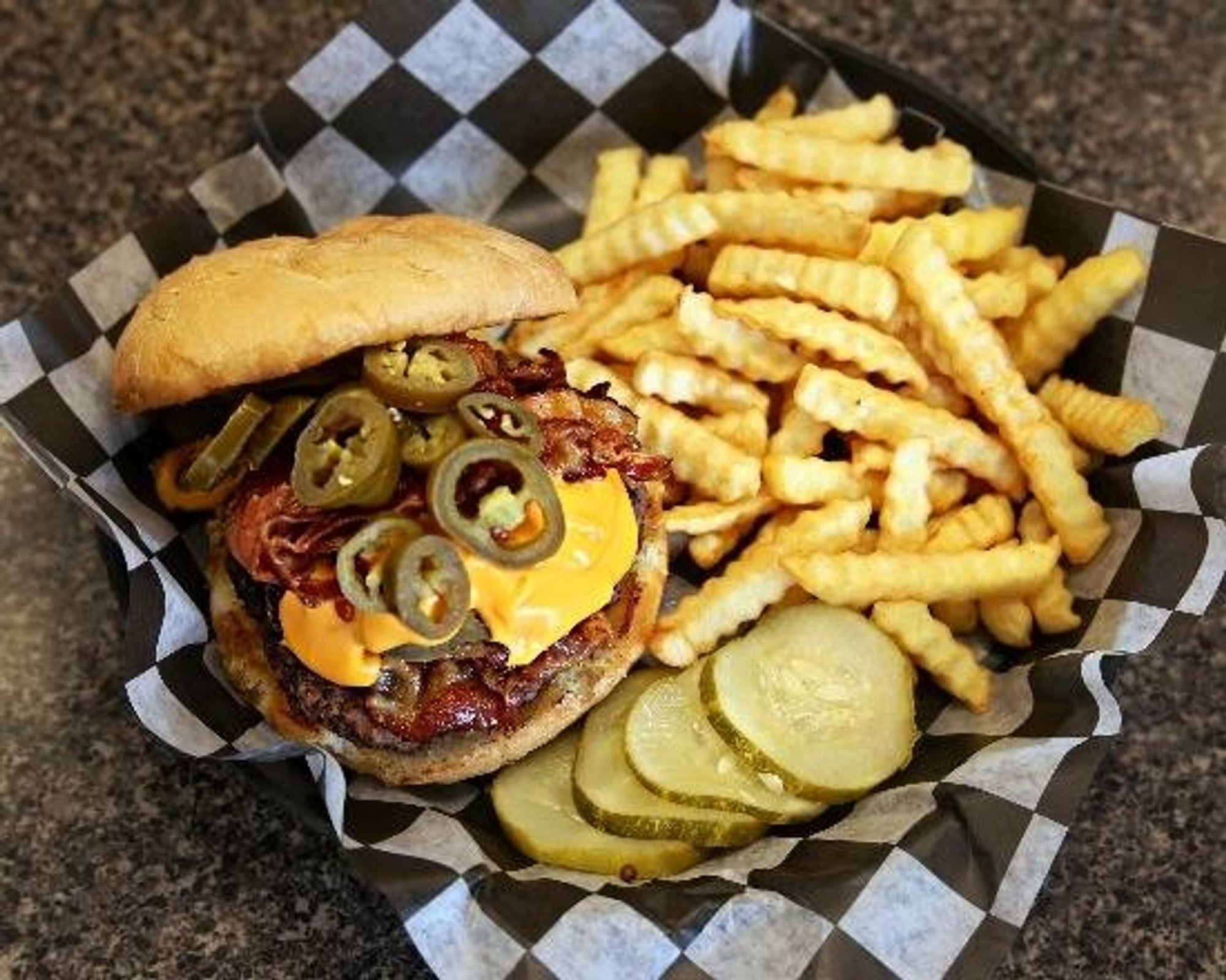 Bacon Jalapeno & Cheese Wiz Burger