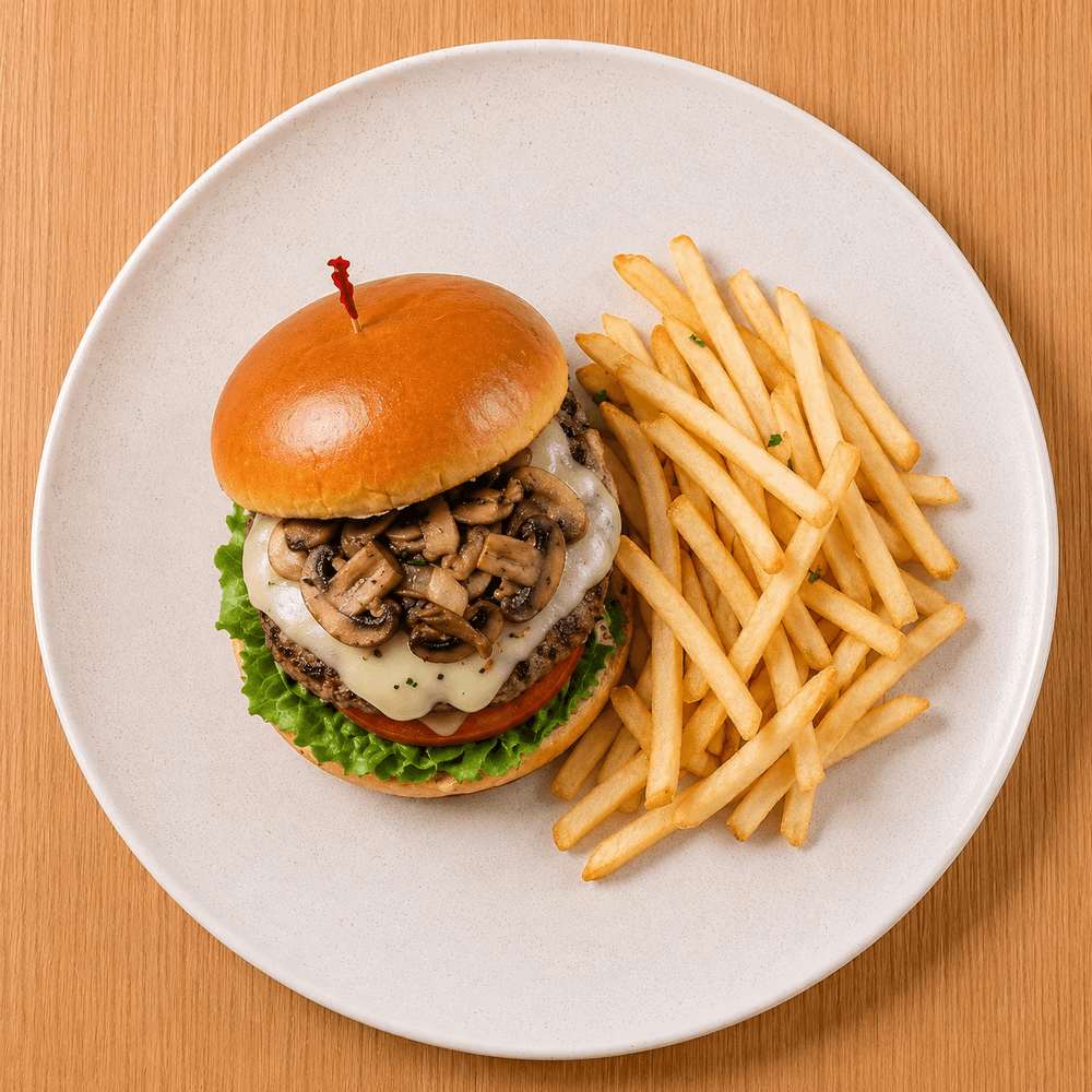 Mushroom Swiss Burger