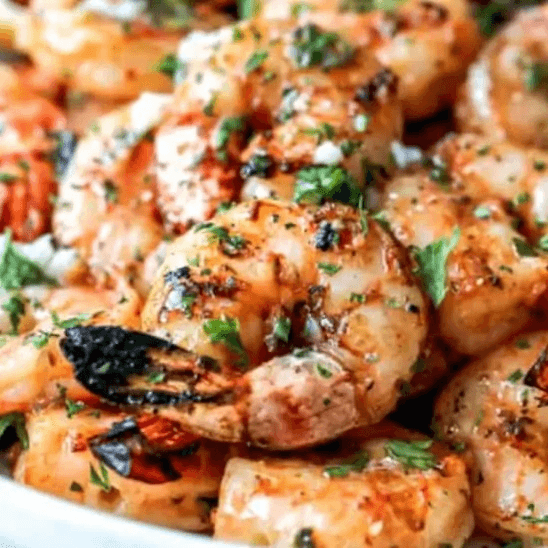 75. Marinated Shrimp & Grilled with Steamed Rice / Cơm Tôm Nướng