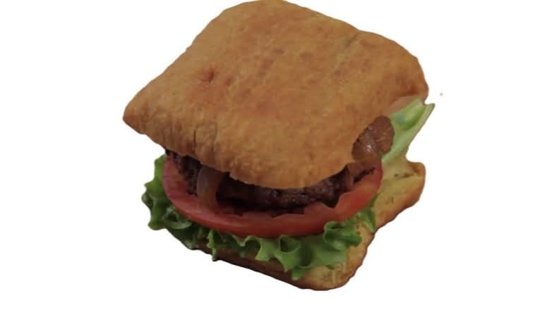 Paula's Knish Cheese Burger
