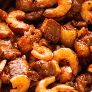 130. Shrimp & Pork Simmered in Caramel Sauce / Tôm Thịt Heo Kho Tộ