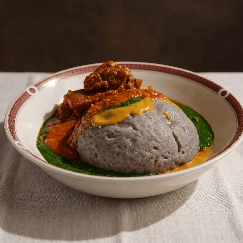 Gbegiri with Amala