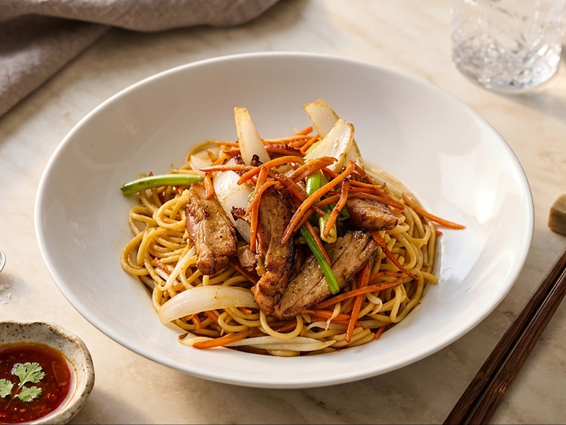 L3. Grilled Chicken Lo-Mein Stir-Fry