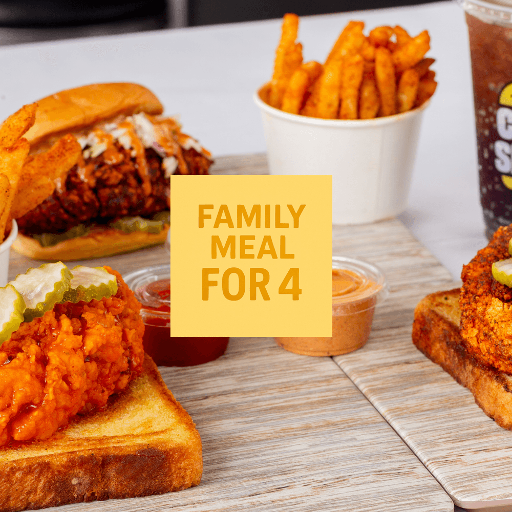 Tenders and Sandwiches w/Fries, Soda - 4 Family Pack