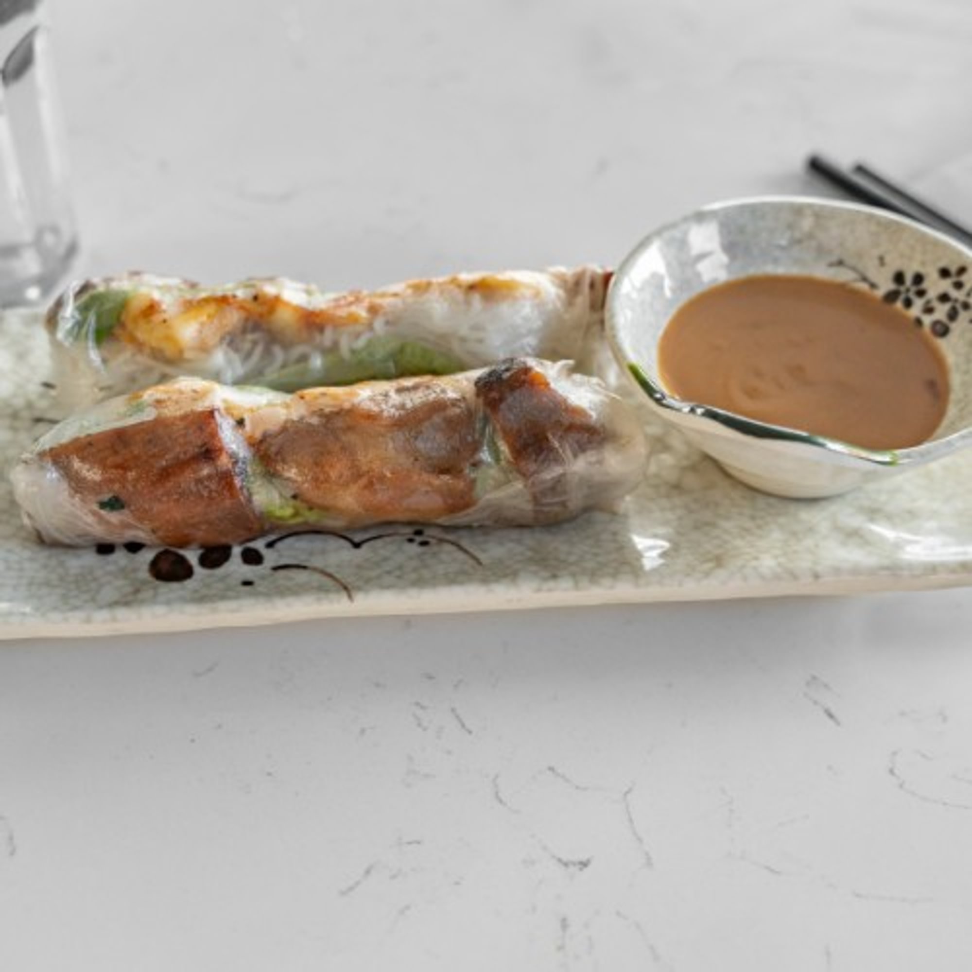 A5. Grilled Shrimp and Kobe Beef Spring Rolls (2) - Gỏi Cuốn Tôm Nướng Bò Kobe