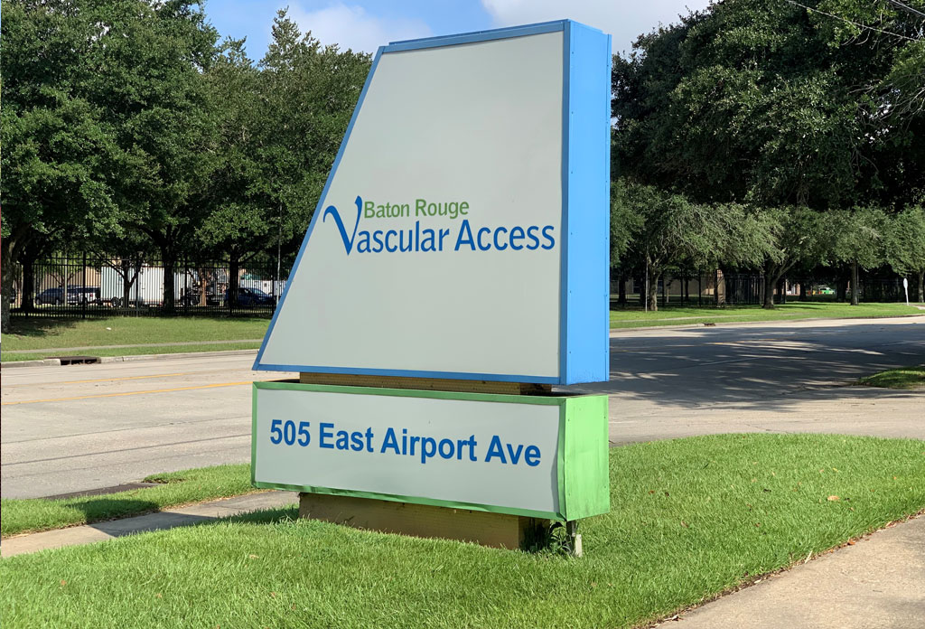 The exterior sign for Baton Rouge Vascular Access