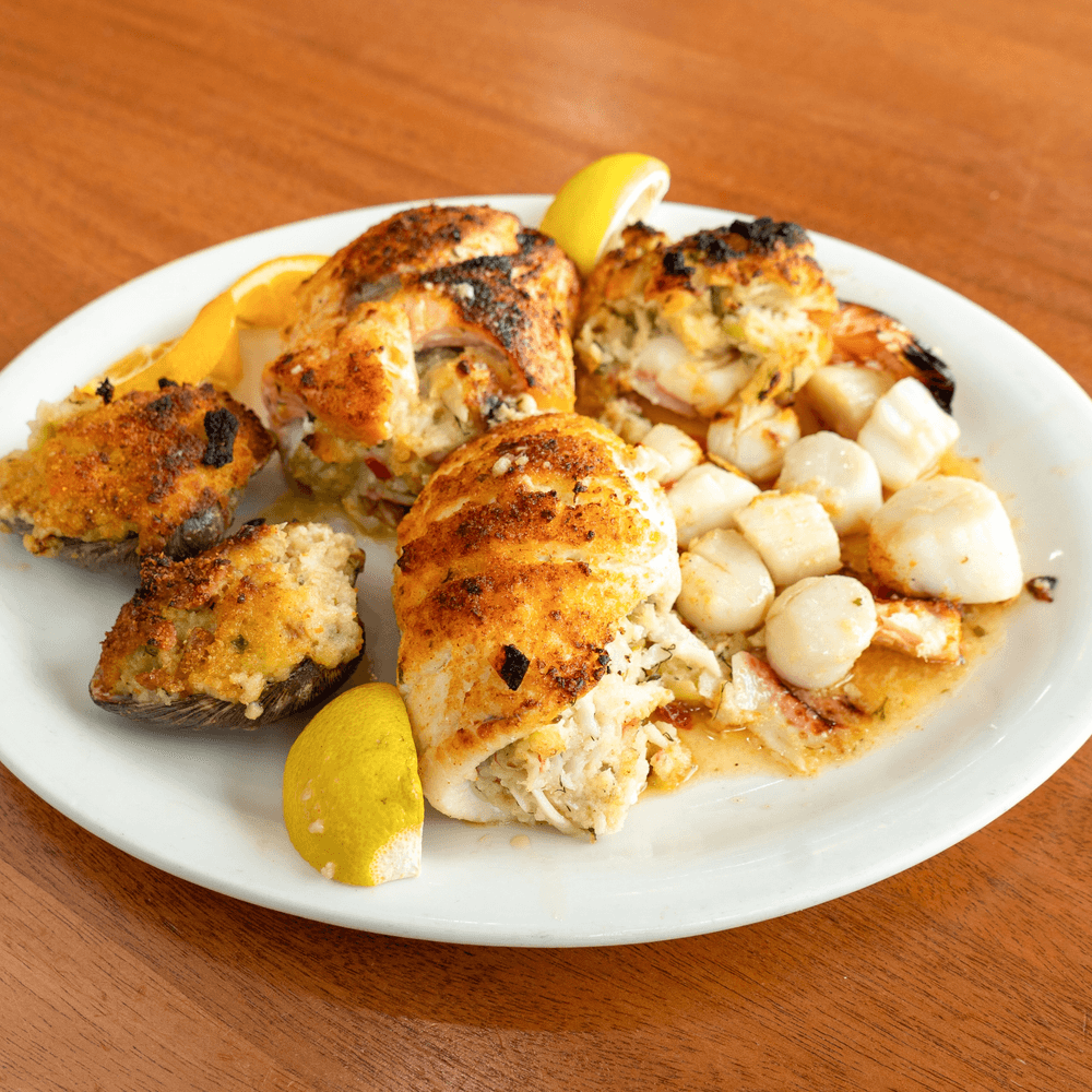 Broiled seafood combo