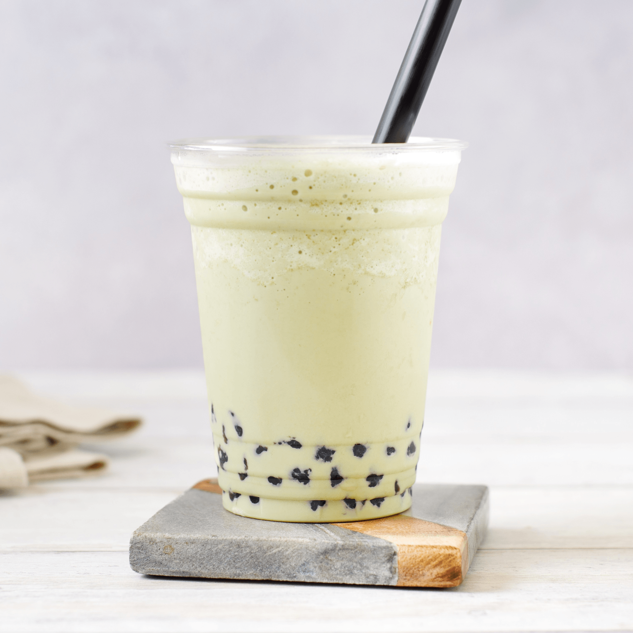 Green Tea Milk Tea Boba Drink