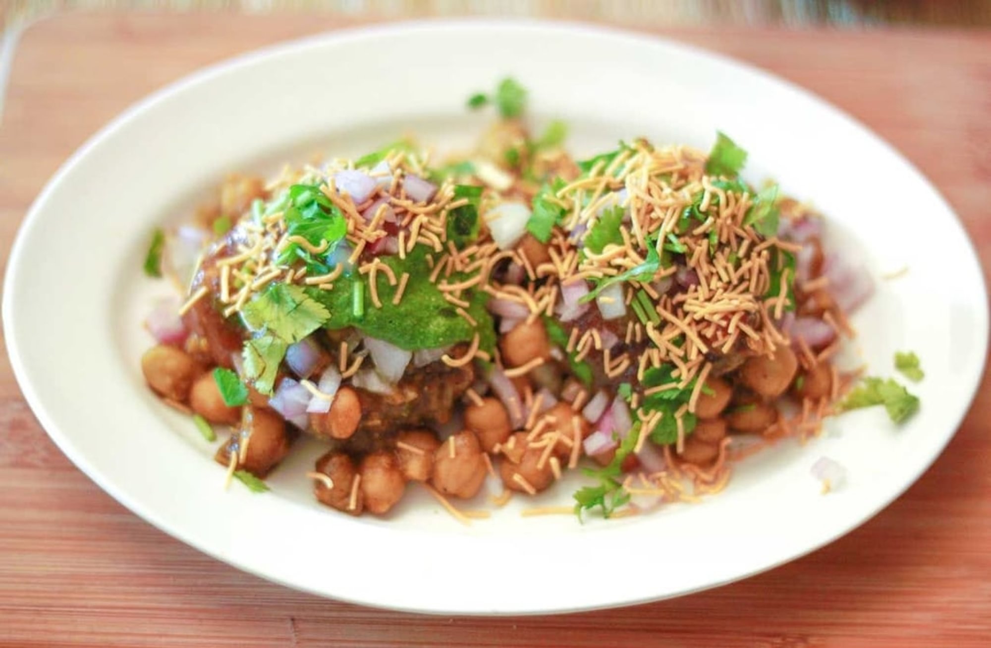 Aloo Tikki Channa Chat