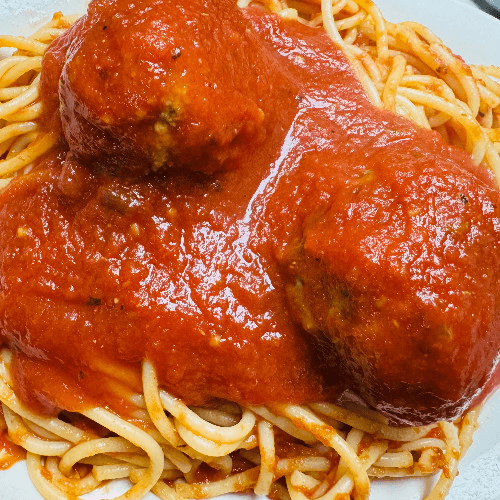 Spaghetti with 2 Meatballs