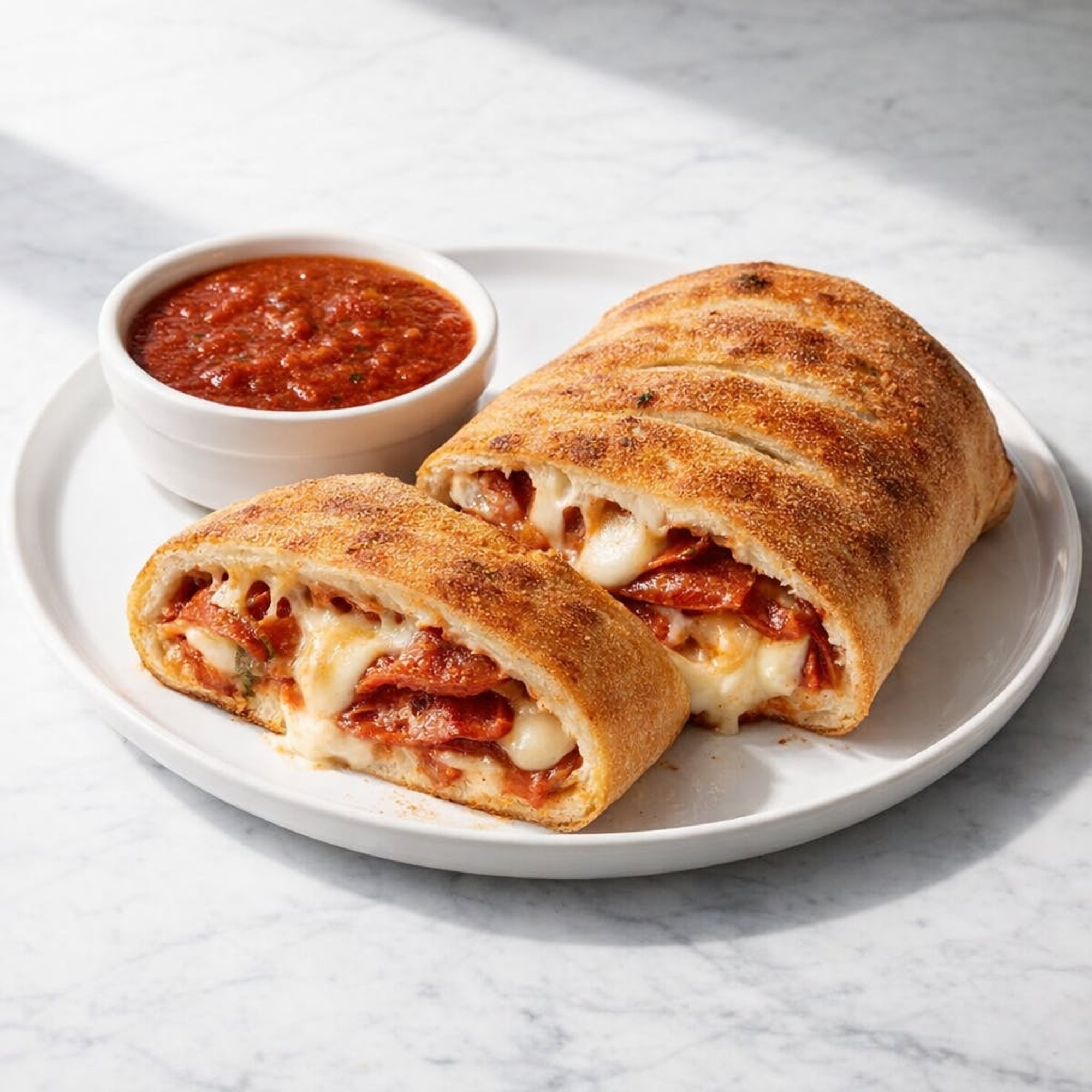 One Topping Stromboli with Sauce