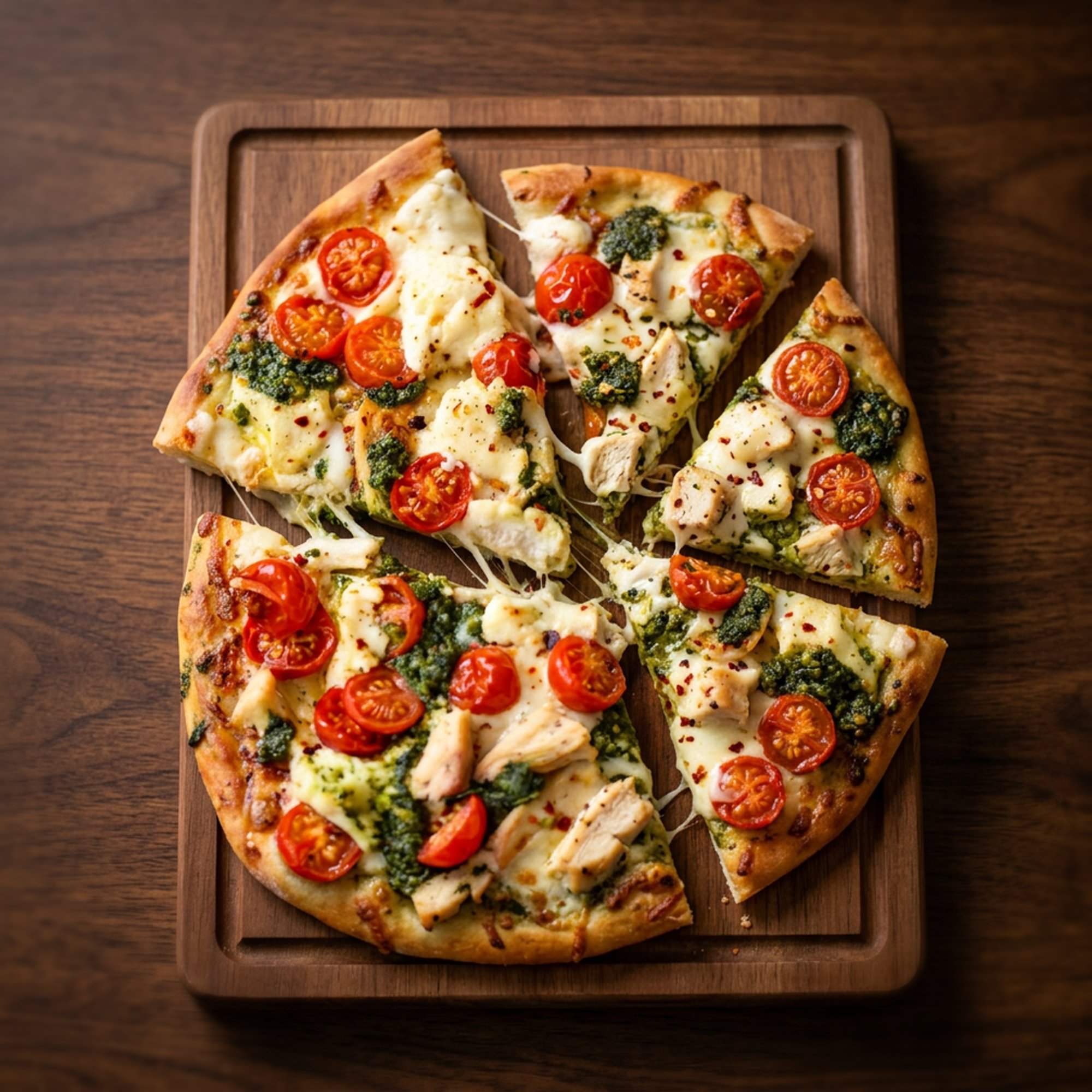 Pesto Chicken Flatbread