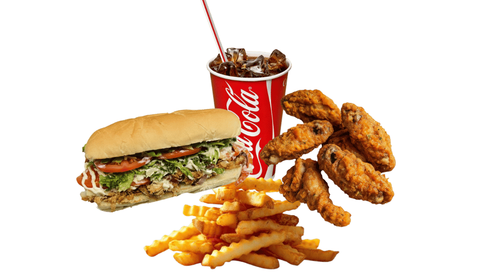 Cheesesteak, Wings, Fries & Drink Combo