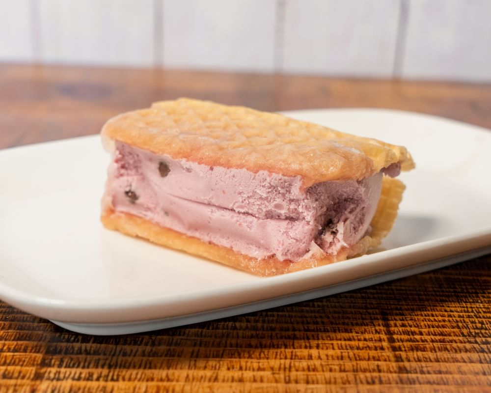 Saffron Pistachio Ice Cream Sandwich