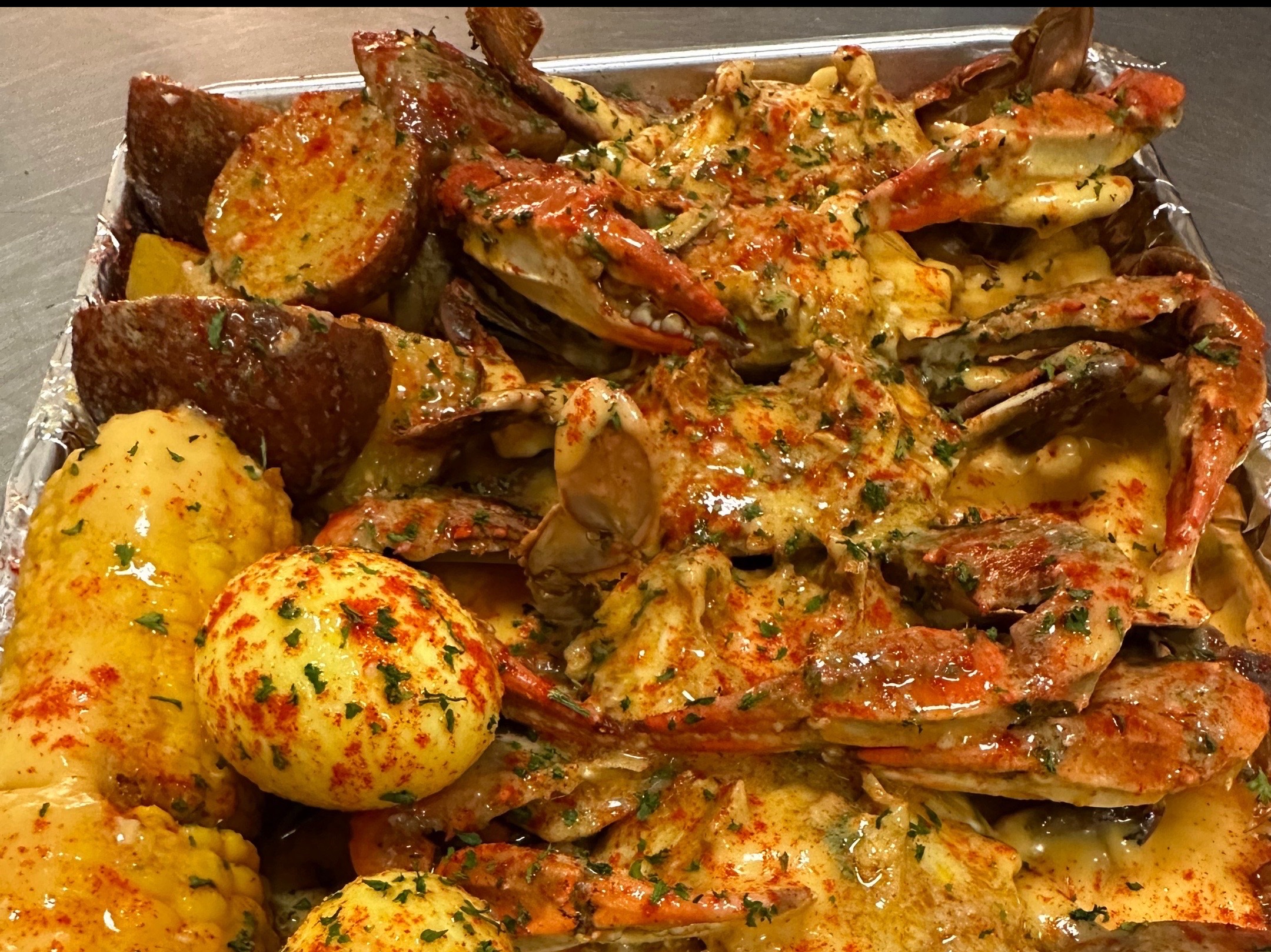 Garlic Blue Crab (6) Tray