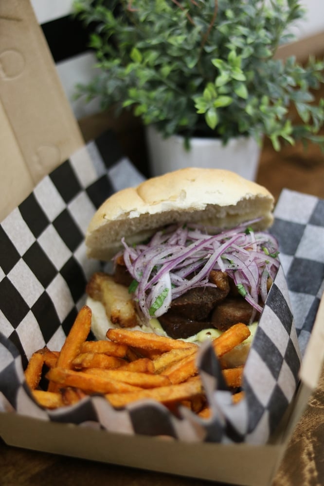 Pan con Chicharrón (Fried Pork Sandwich) + 2 Sauces