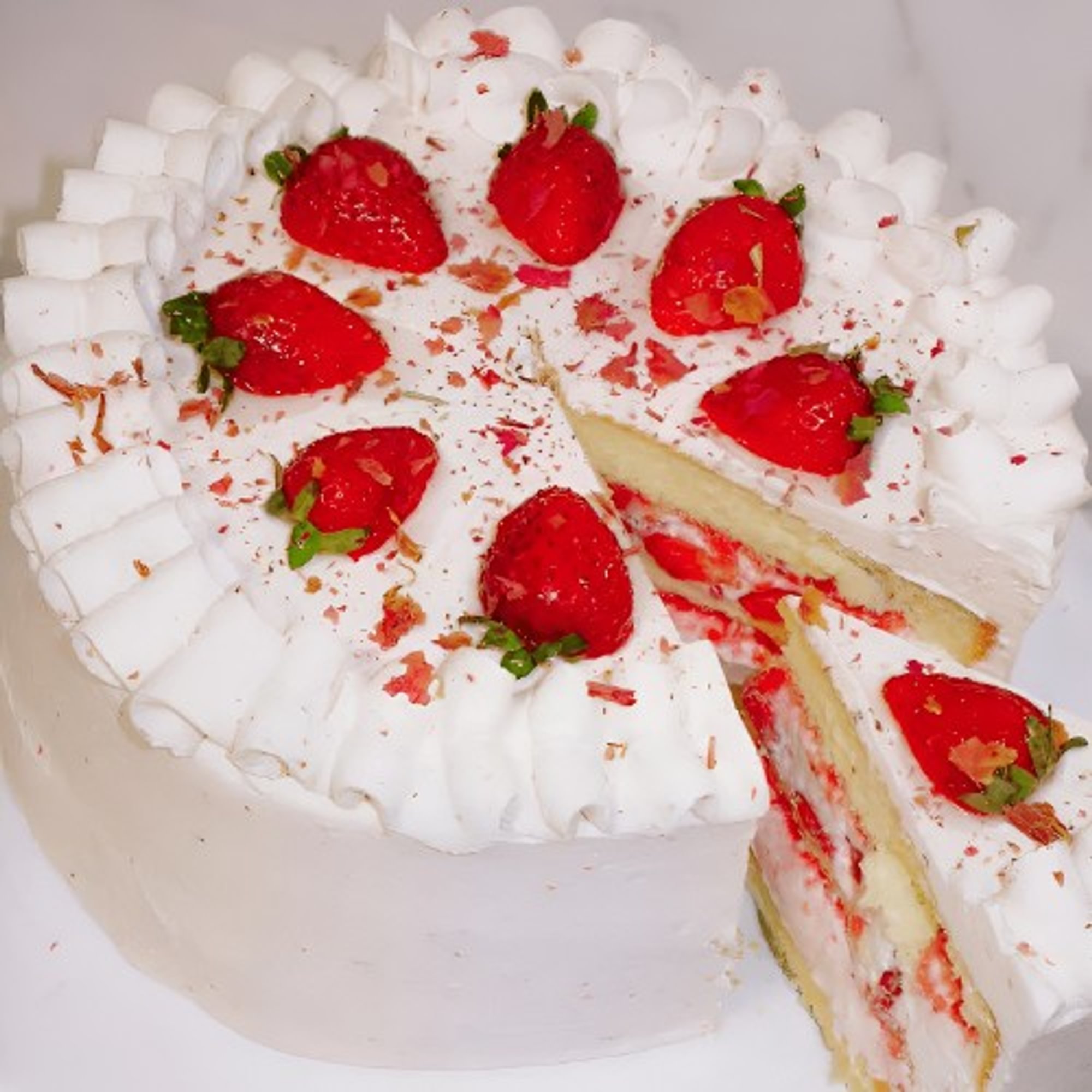 ⏰🎂 Strawberry Yogurt Shortcake Whole Cake (草莓酸奶蛋糕)