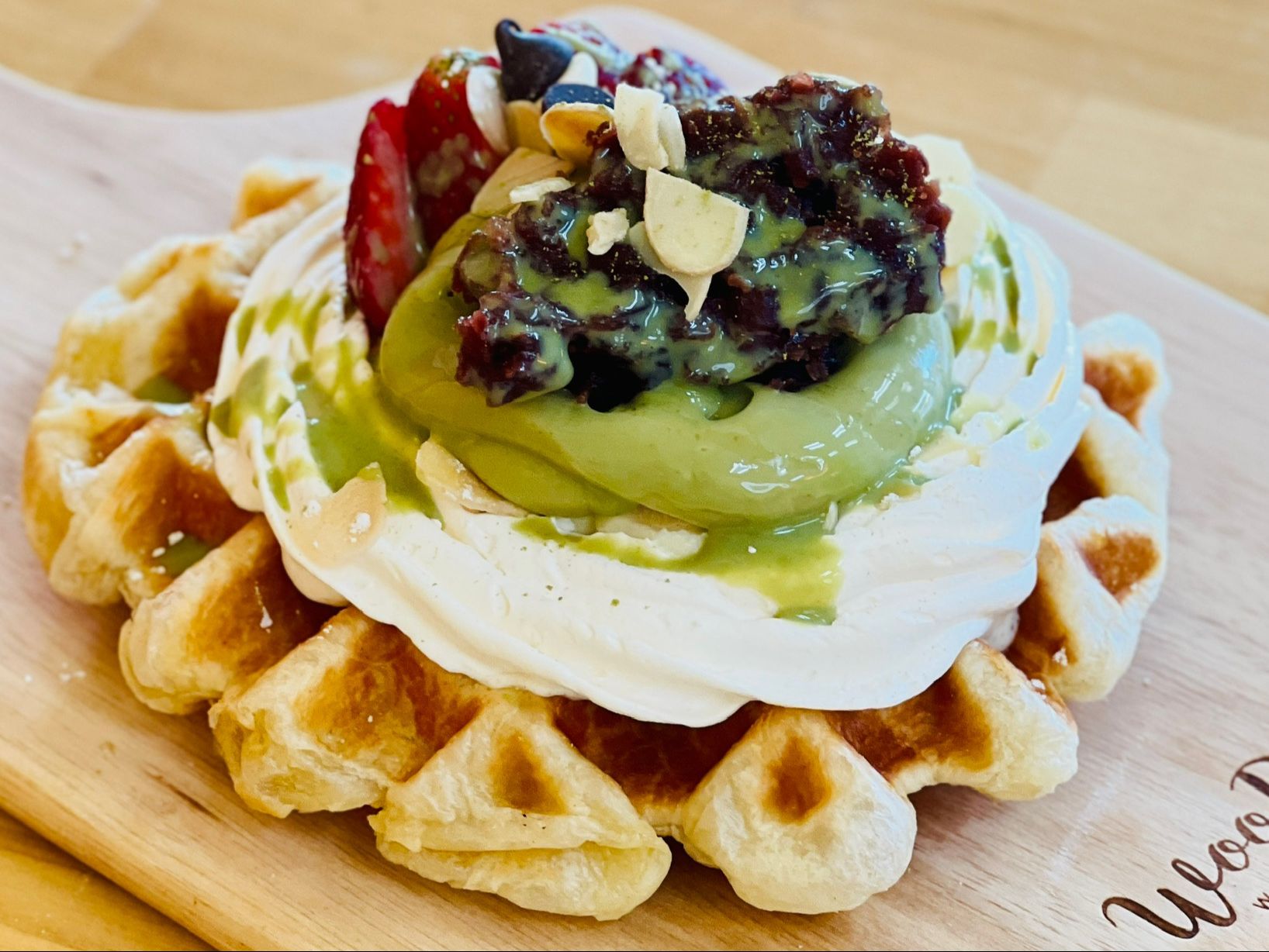 Green Tea (Homemade Whipped Cream) & Red Bean