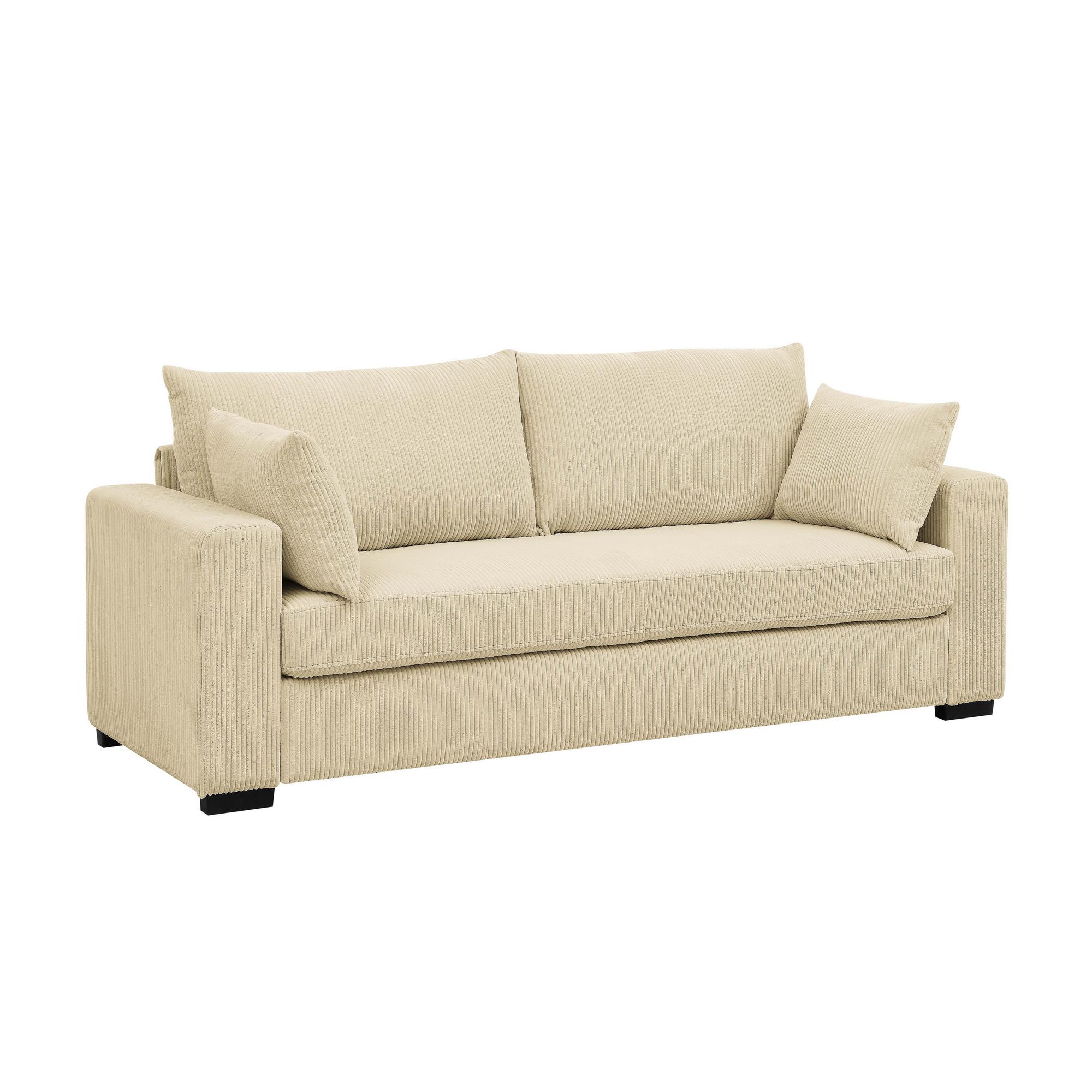 Hudson 79" W Cordry ComfortSofa Crm