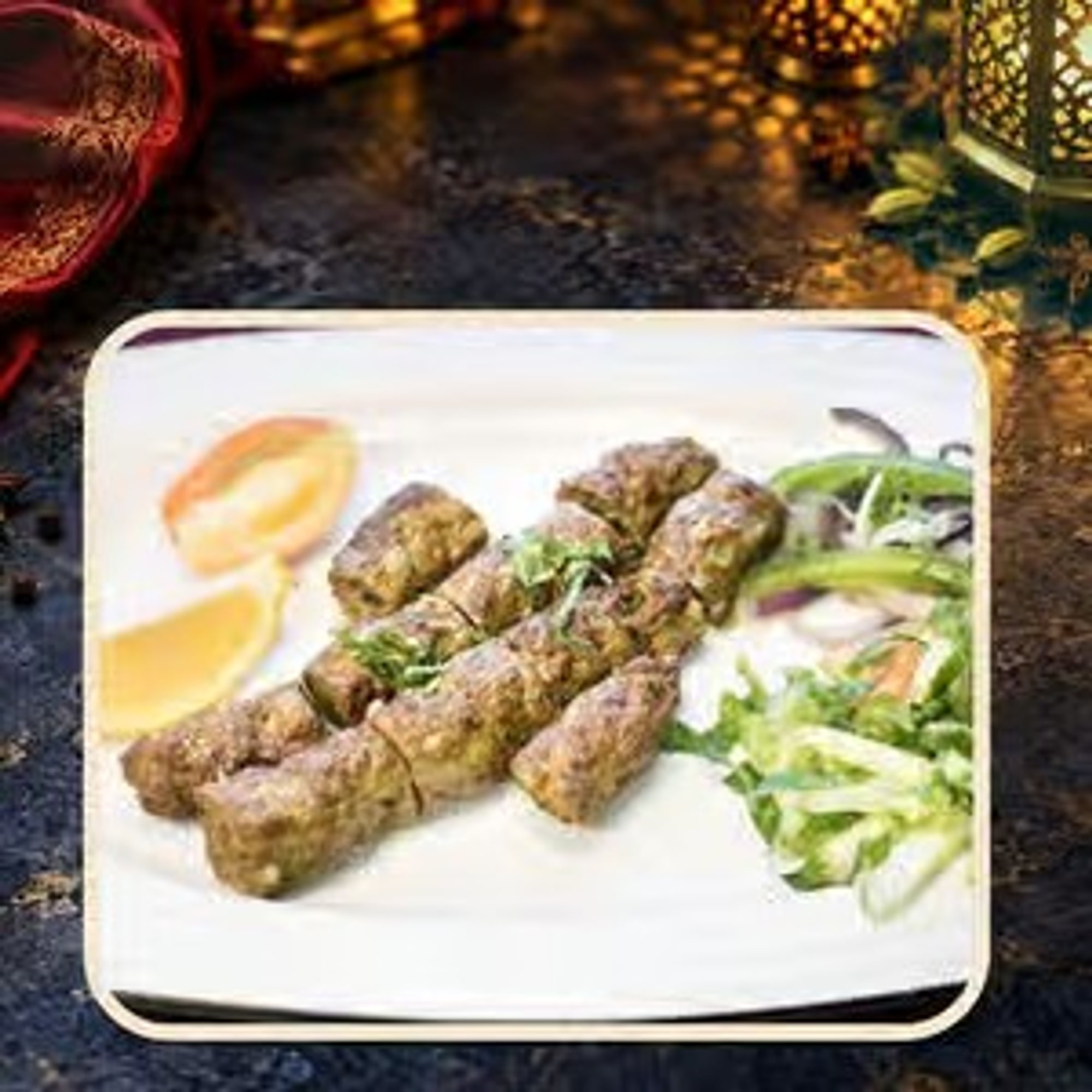Flame-Grilled Lamb Seekh