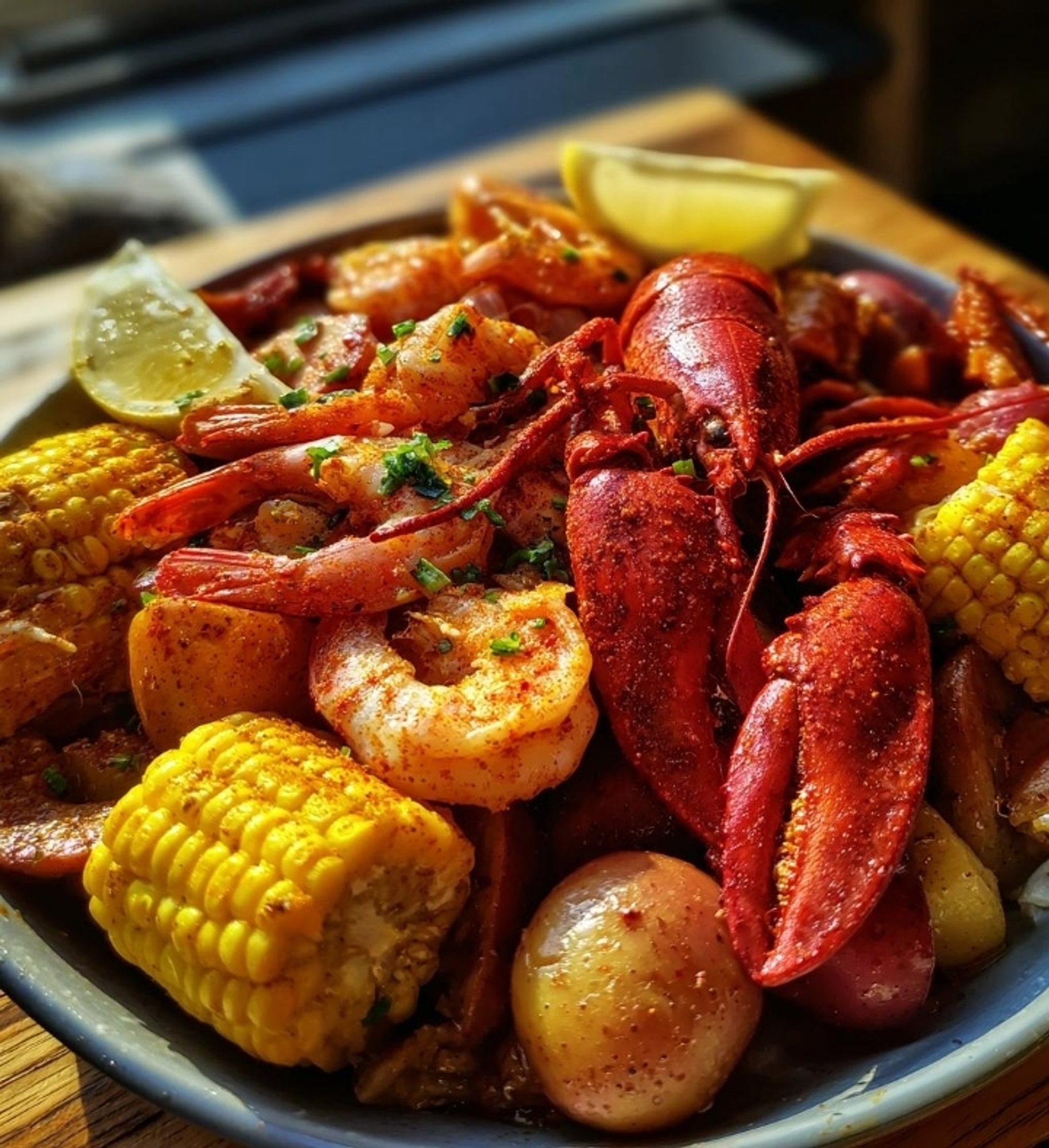 Old Bay Whole Lobster Boil