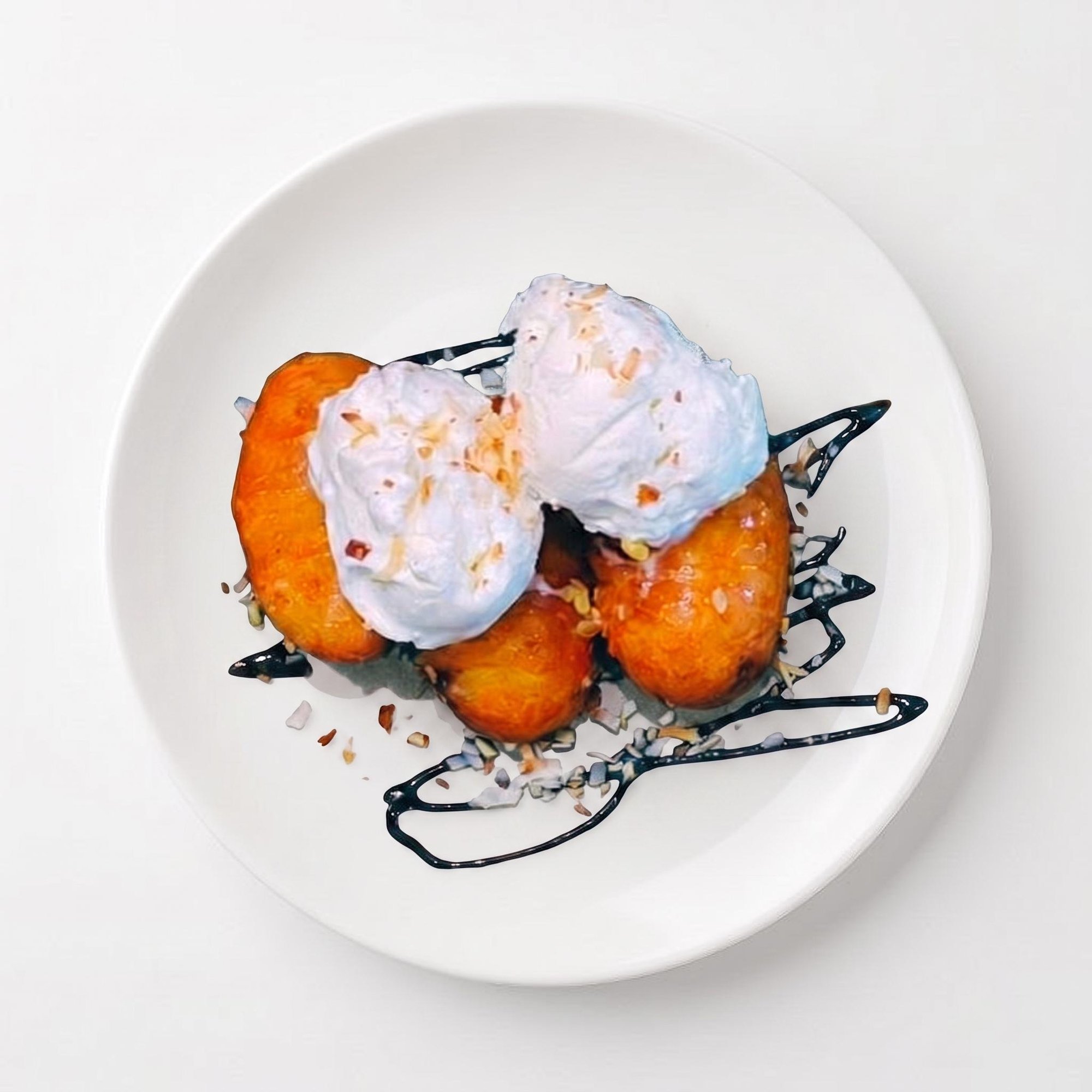 Fried Banana with Coconut Ice Cream