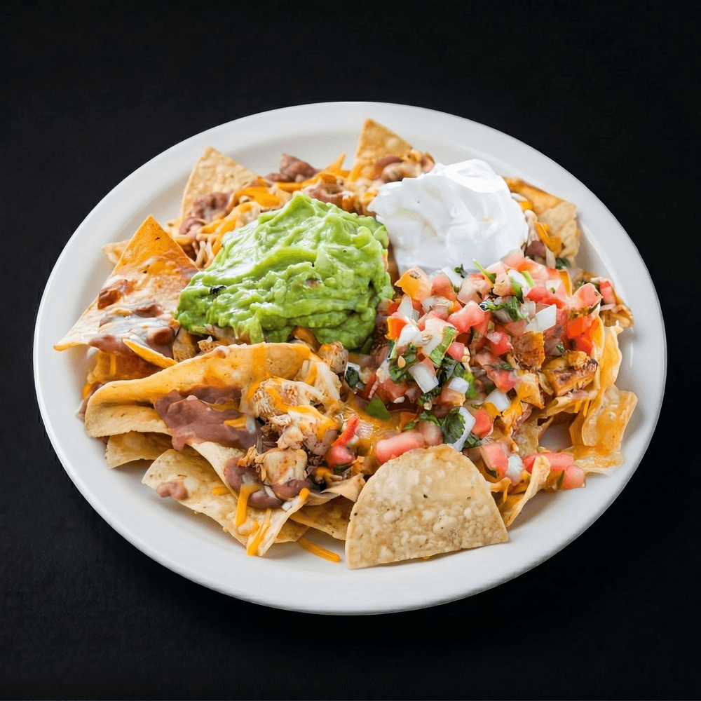 Beans & Cheese Nachos with Meat