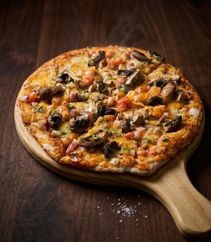 Mushroom Veggie Pizza Lunch