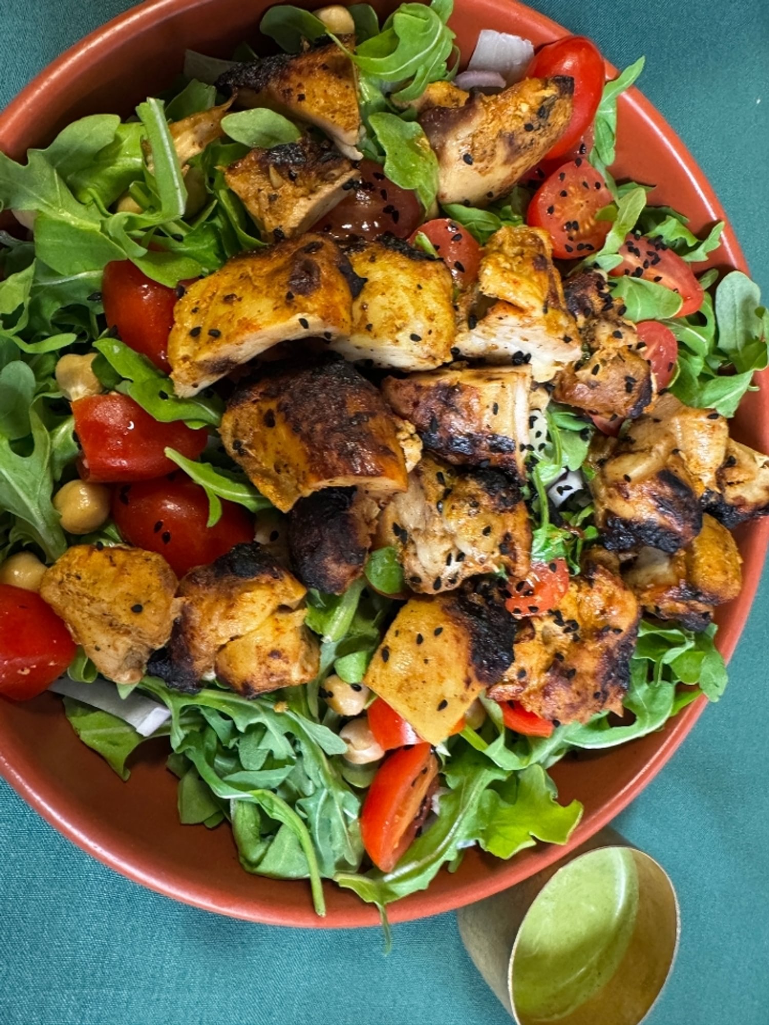 Spicy Arugula with Cilantro Sauce