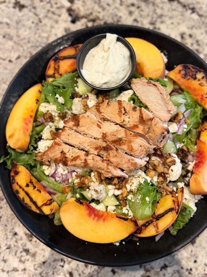 Grilled Peaches & Feta
